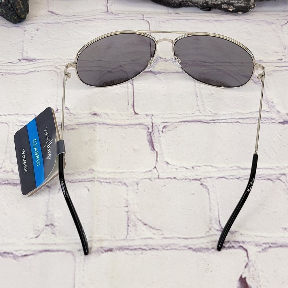 NWT West Loop Classic Aviator Silver Mirrored Sun… - image 5